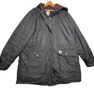 Carhartt Amoret Coat Womens XXL 20 Quilted Hooded Jacket Rain Defender